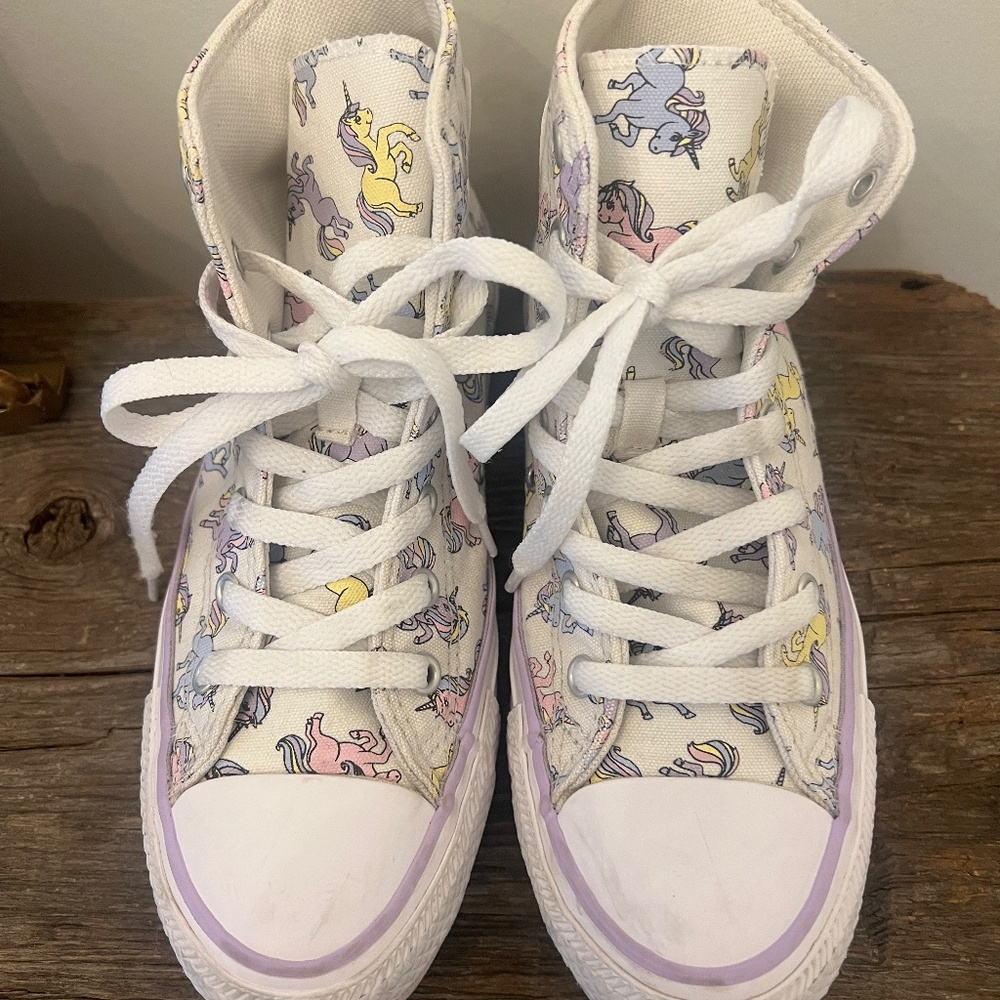 CONVERSE All Star Pastel Multicolor UNICORNS High-Top Sneakers Shoes Size 4